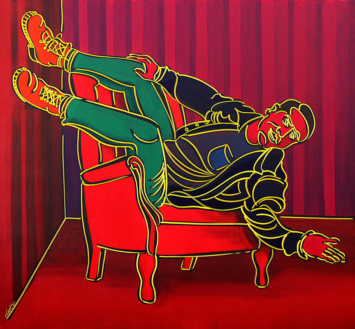 what´s up uncle? Dek Original painting for sale