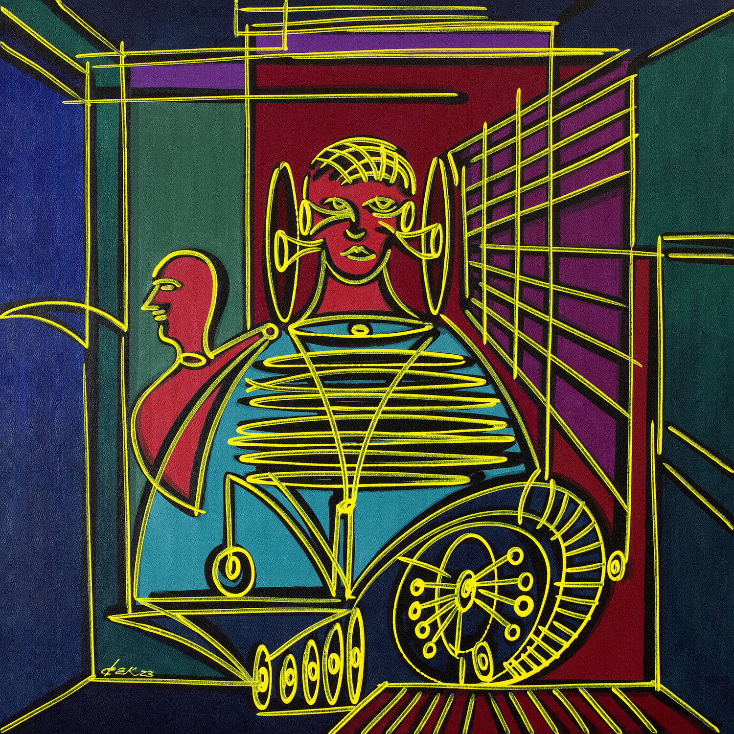 o ser quântico Dek Original painting for sale
