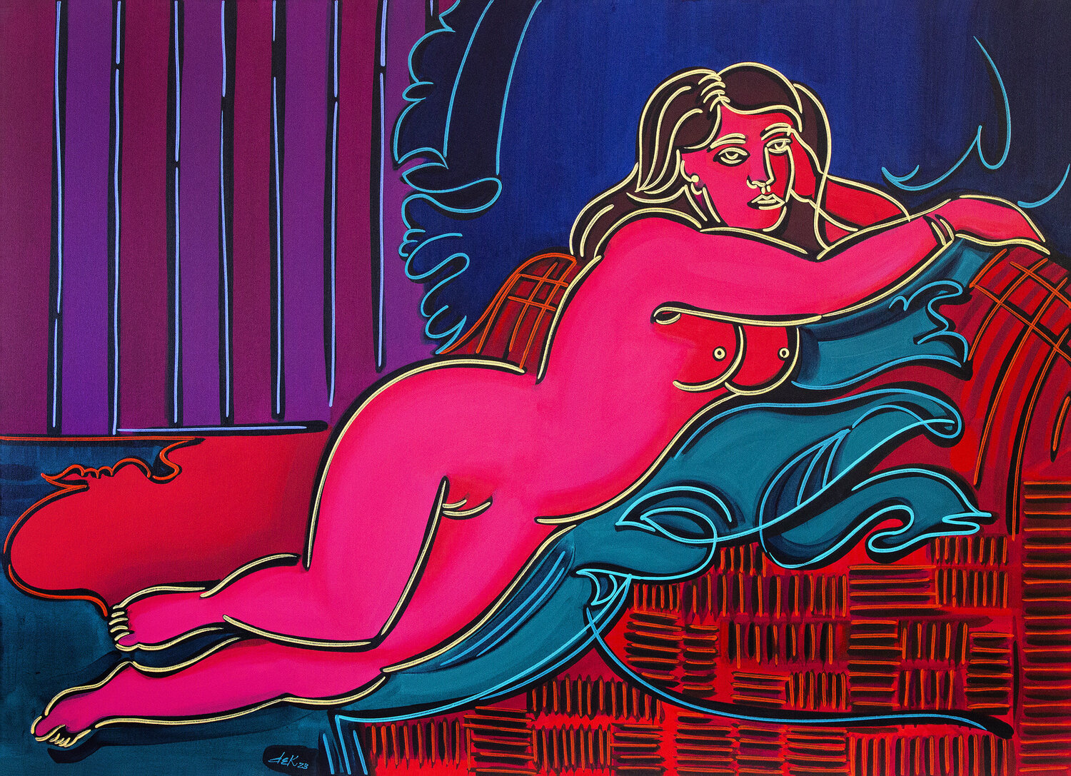 nú inclinado Dek Original painting for sale
