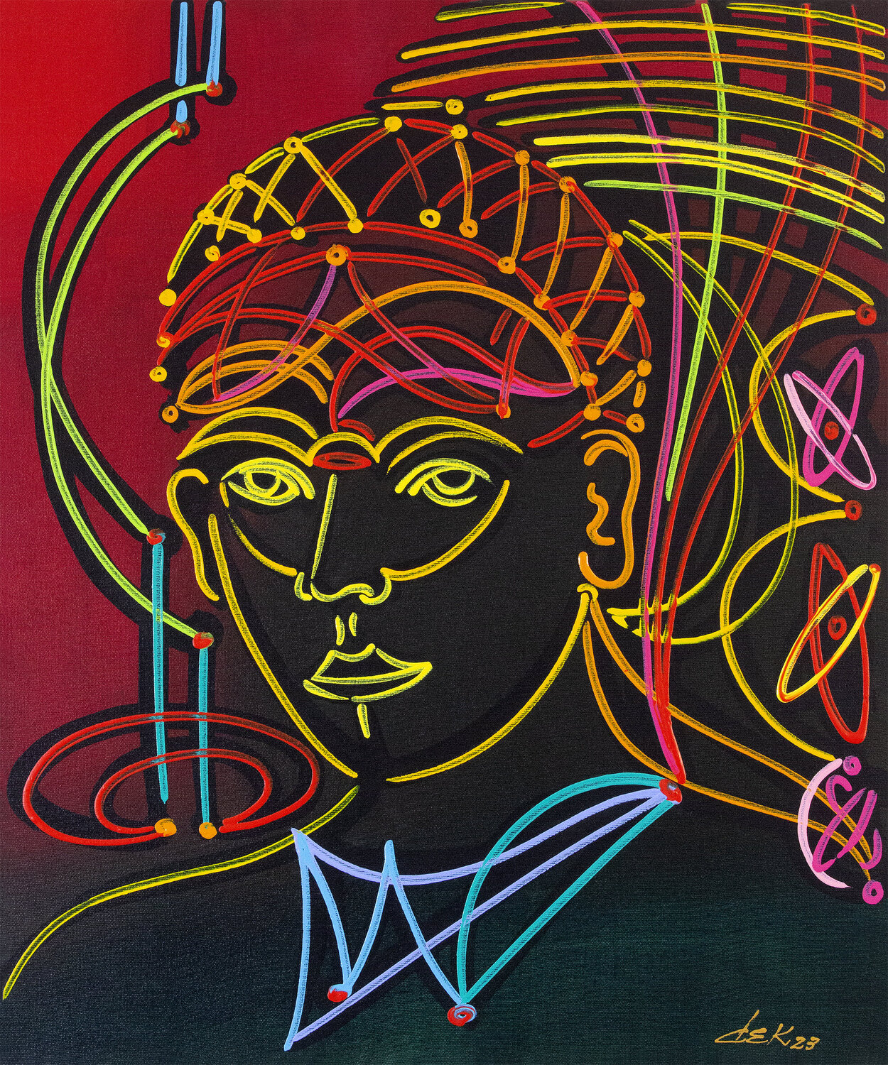O pequeno físico / the little physicist Dek Original painting for sale