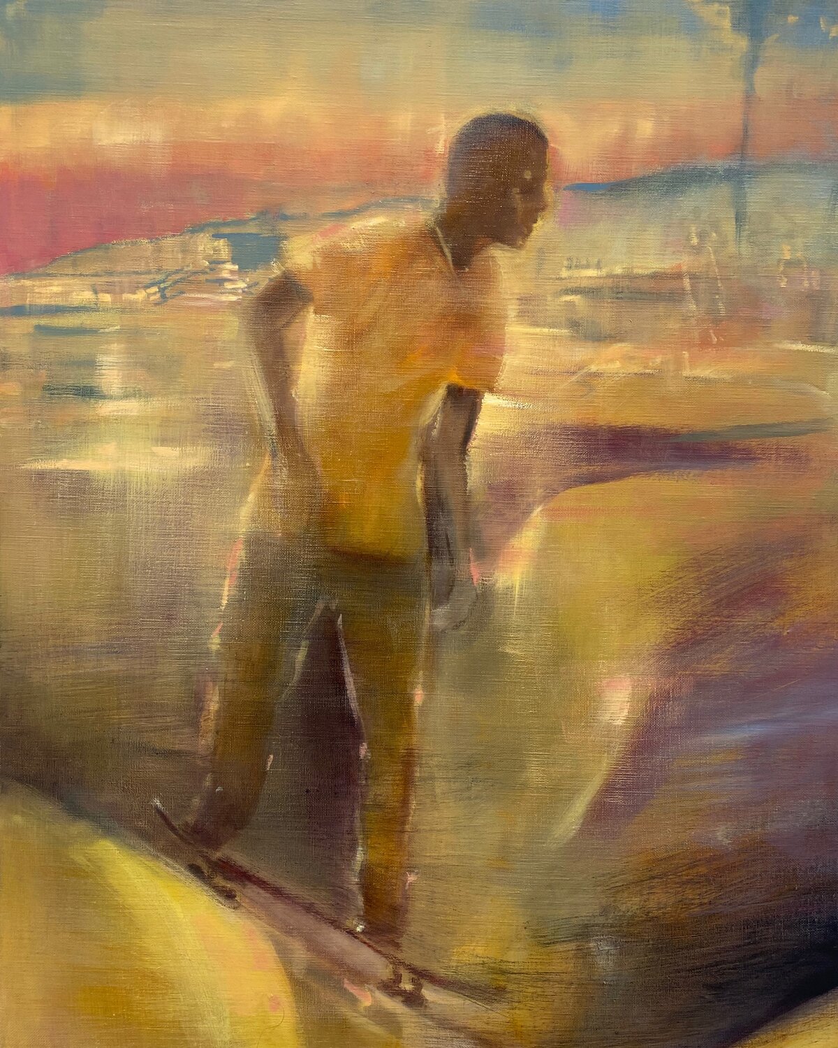 Golden Hour (Venice) Gregg Chadwick Original painting for sale