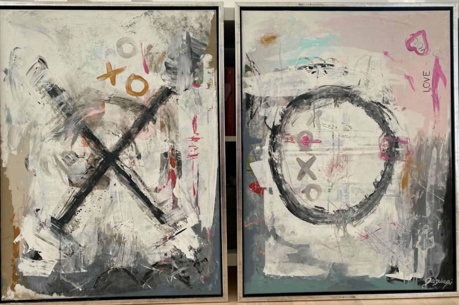Valentine's XO Gazvani Art Original painting for sale