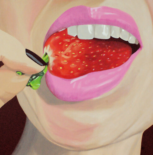 Season for strawberries by Anna Franczuk, Painting for Sale on Select