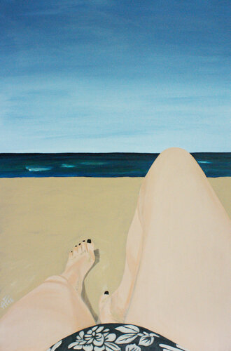 Beach please by Anna Franczuk, Painting for Sale on Select