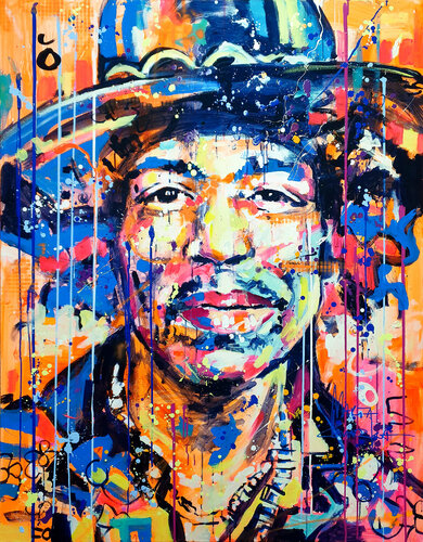 Jimi in my head by Marta Zawadzka, Painting for Sale on Select