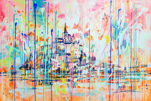 Mont-Saint-Michel by Marta Zawadzka, Painting for Sale on Select