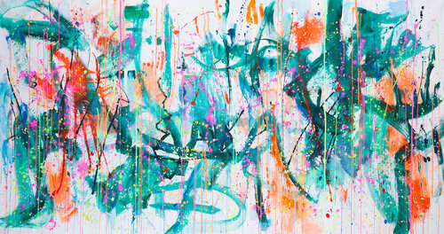 Waterfall by Marta Zawadzka, Painting for Sale on Select