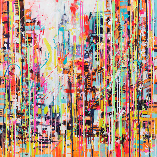 streets of New York by Marta Zawadzka, Painting for Sale on Select