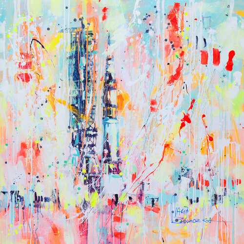 Space rocket by Marta Zawadzka, Painting for Sale on Select