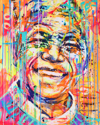 Mandela by Marta Zawadzka, Painting for Sale on Select