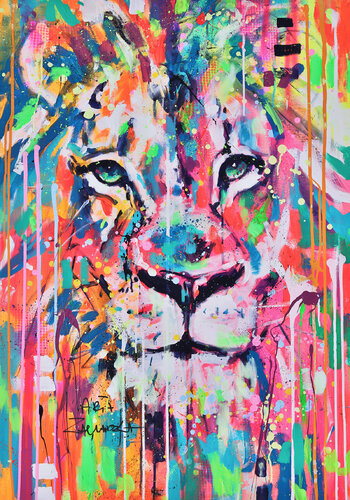 Lion by Marta Zawadzka, Painting for Sale on Select