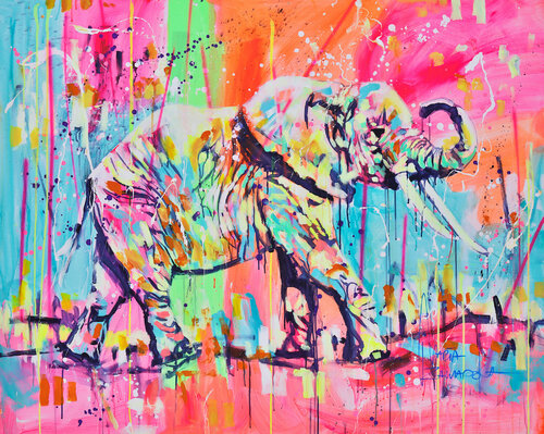 Colors of rainbow by Marta Zawadzka, Painting for Sale on Select