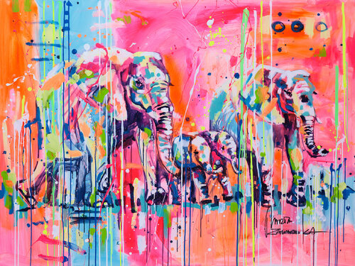Rainbow walk by Marta Zawadzka, Painting for Sale on Select