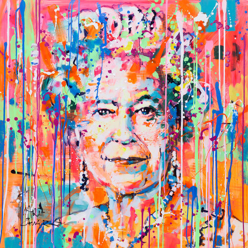 Elizabeth II by Marta Zawadzka, Painting for Sale on Select
