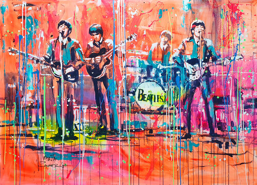 The Beatles by Marta Zawadzka, Painting for Sale on Select