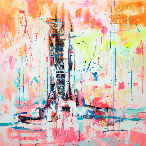 Rising to the Starscape by Marta Zawadzka, Painting for Sale on Select