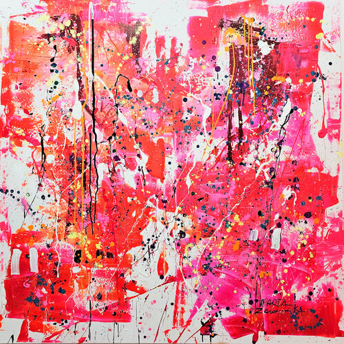 Pink Butterfly by Marta Zawadzka, Painting for Sale on Select