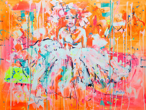 White Peony by Marta Zawadzka, Painting for Sale on Select