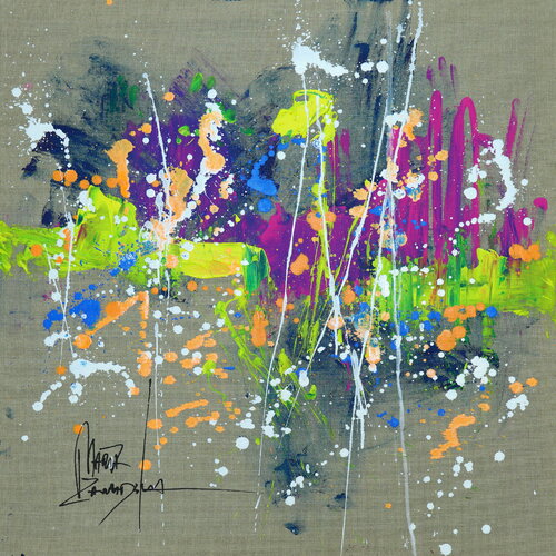 Purple flower by Marta Zawadzka, Painting for Sale on Select