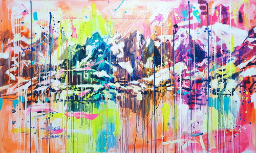 Chamonix by Marta Zawadzka, Painting for Sale on Select