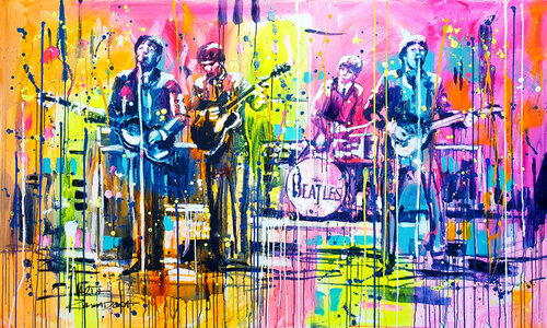 The Beatles by Marta Zawadzka, Painting for Sale on Select