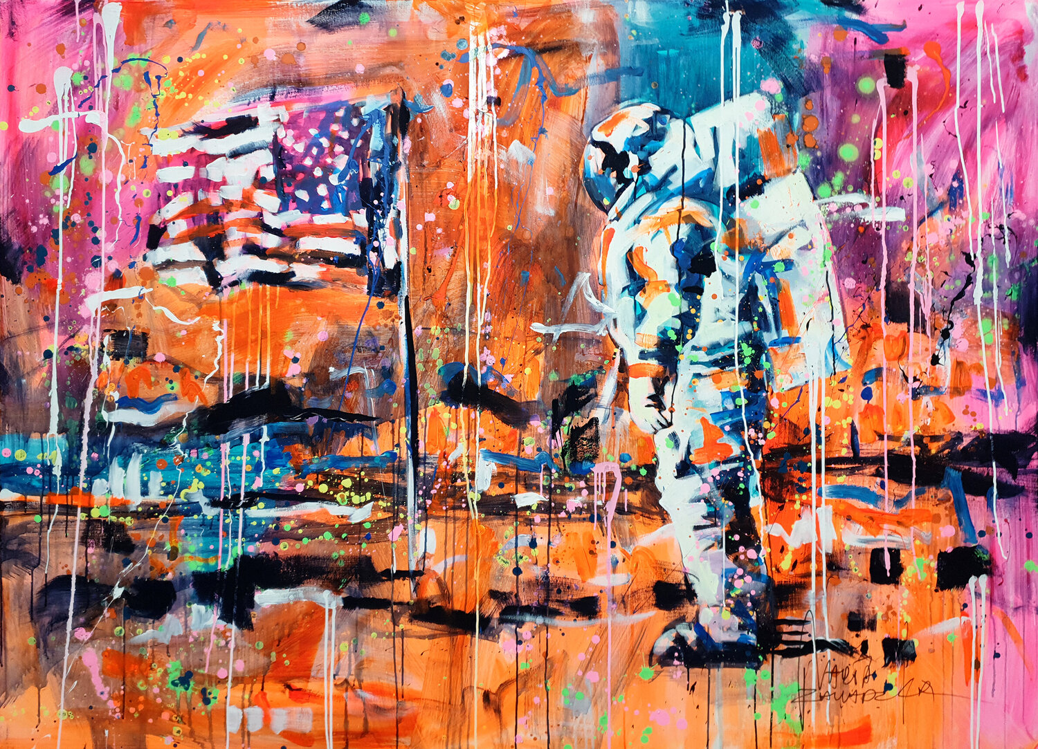 Lunar Dream Marta Zawadzka Original painting for sale