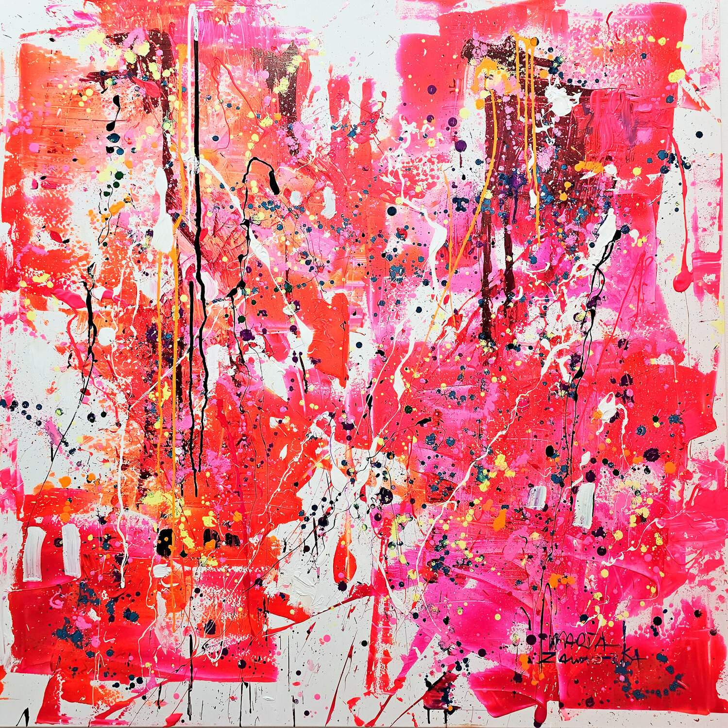Pink Butterfly Marta Zawadzka Original painting for sale