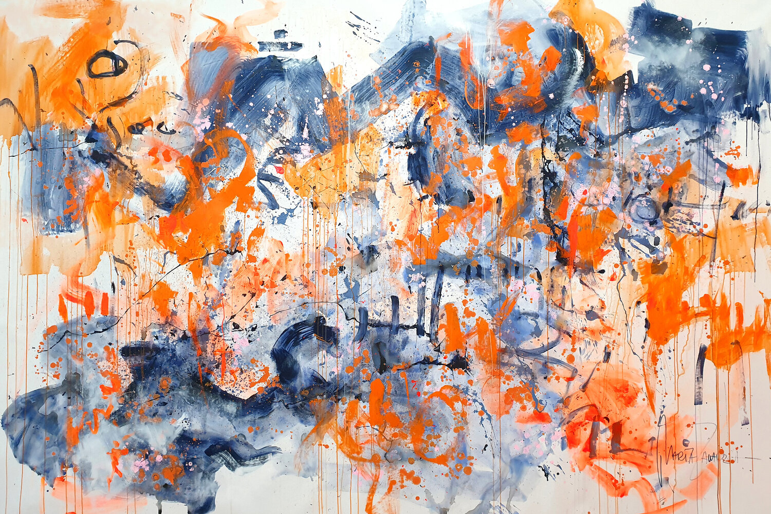 Nocturnal Dance of the Morning Marta Zawadzka Original painting for sale