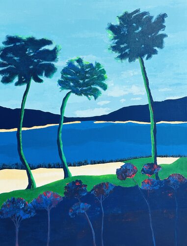 Écho de la nature abstraite by Nadine Hardy, Painting for Sale on Select