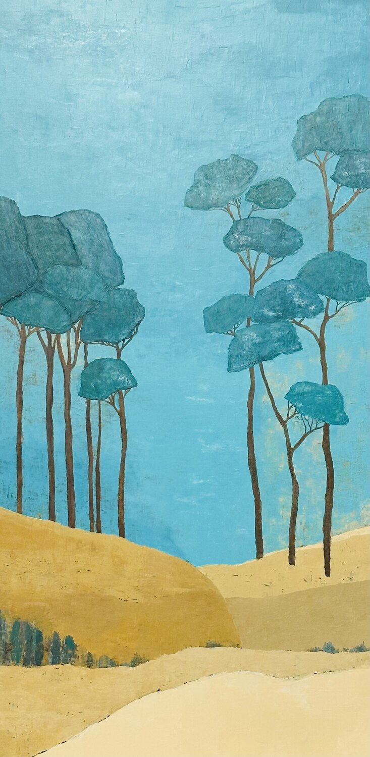Voyage abstrait Nadine Hardy Original painting for sale