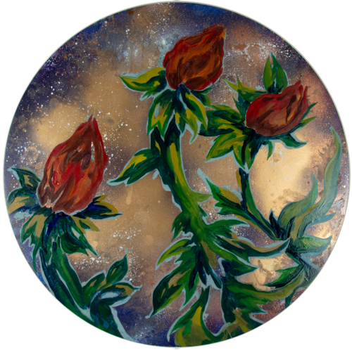 Sunlit blossoms by Alexia López Sosa, Painting for Sale on Select