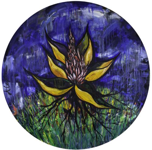 Sylvan flower by Alexia López Sosa, Painting for Sale on Select