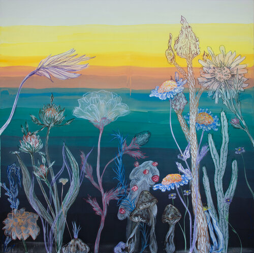 Flowerland. by Alexia López Sosa, Painting for Sale on Select