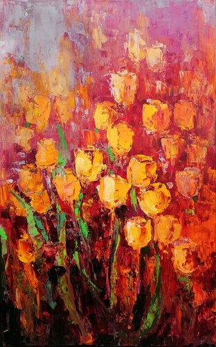 TULIPS PASSION by Emilia Milcheva, Painting for Sale on Select