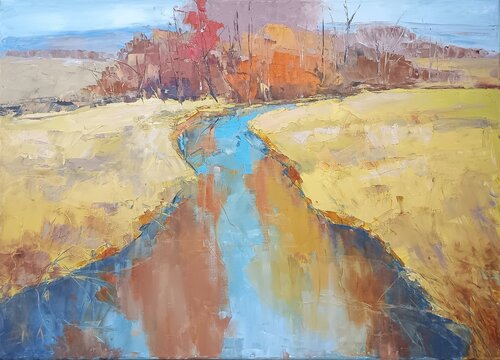 REFLECTING AUTUMN by Emilia Milcheva, Painting for Sale on Select