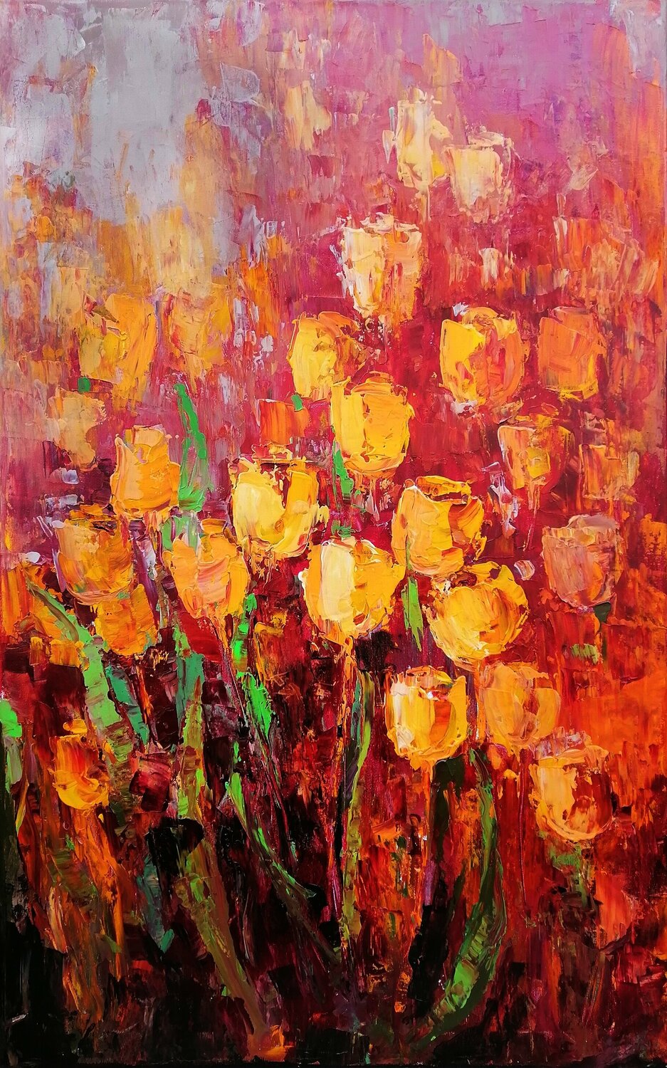 TULIPS PASSION Emilia Milcheva Original painting for sale