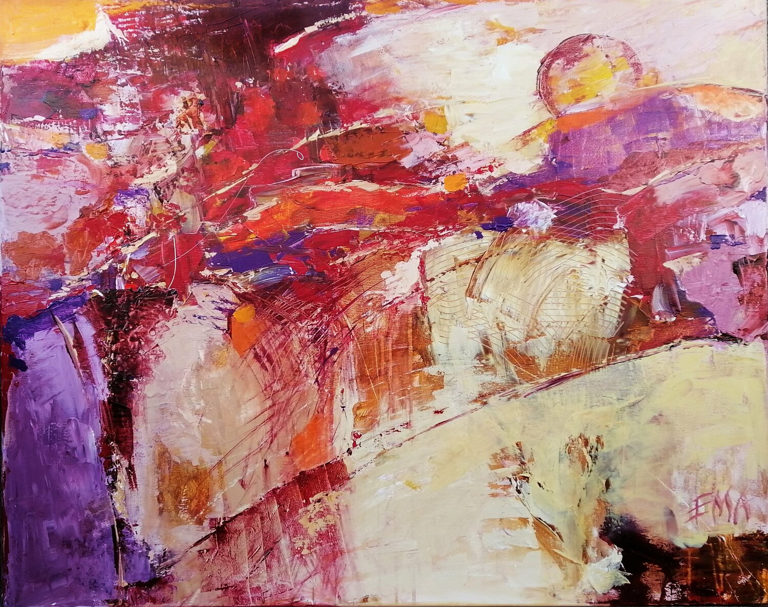 SUN OVER THE VALLEY OF ROSES Emilia Milcheva Original painting for sale
