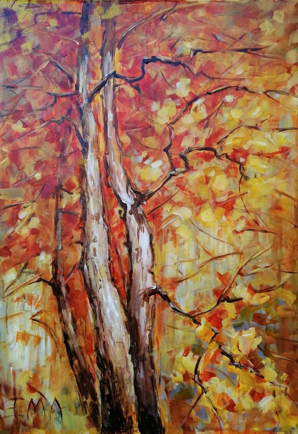 THE MIRACLE OF OCTOBER Emilia Milcheva Original painting for sale