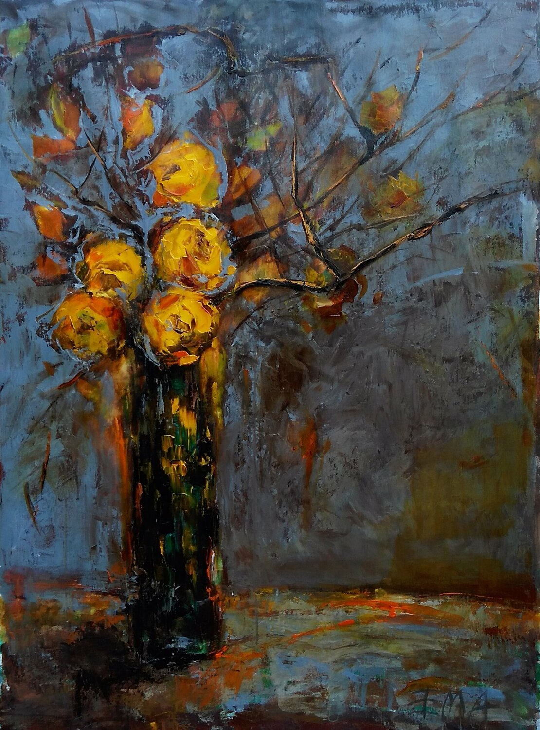 IKEBANA Emilia Milcheva Original painting for sale