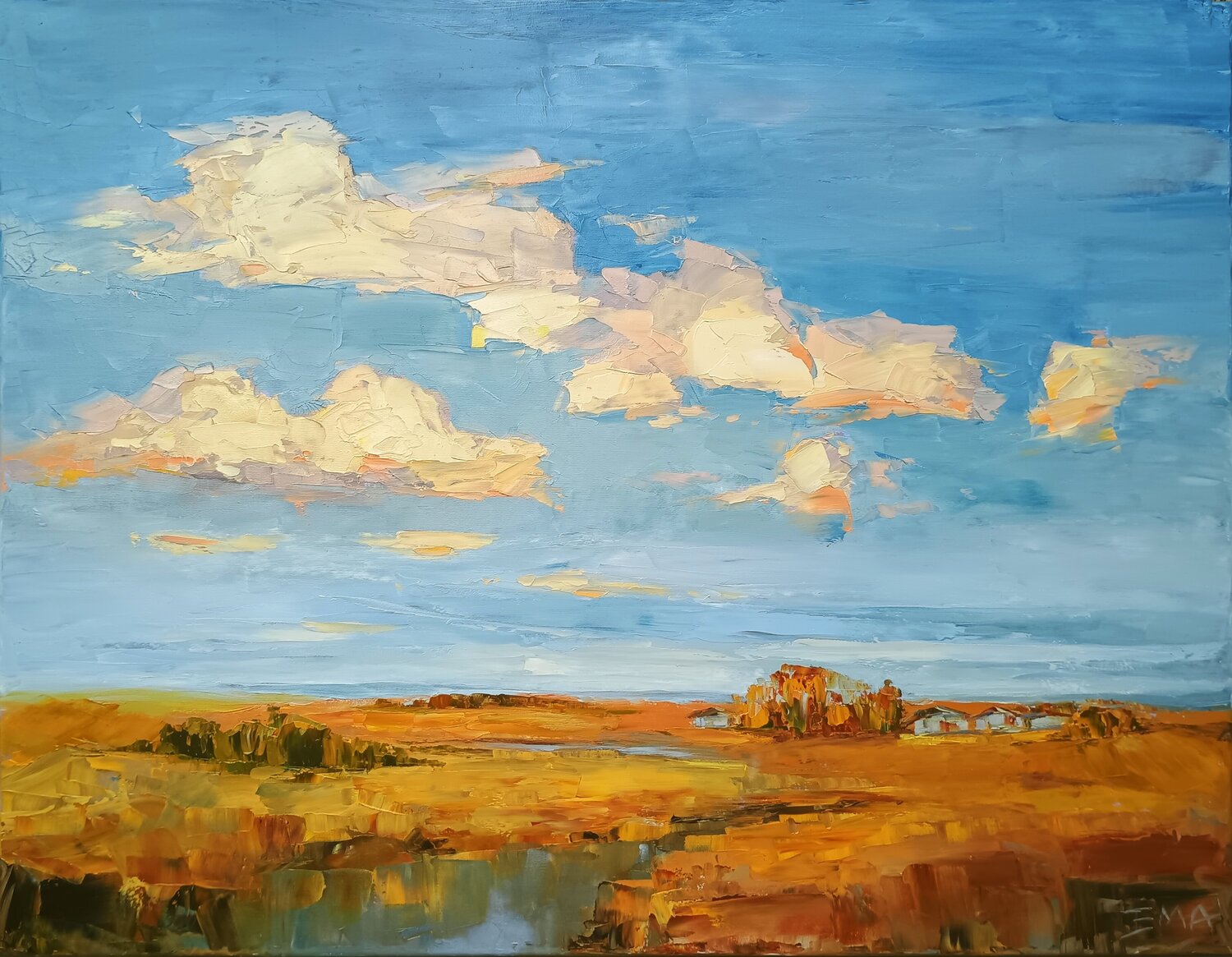 THREE ACRES OF HAPPINESS Emilia Milcheva Original painting for sale