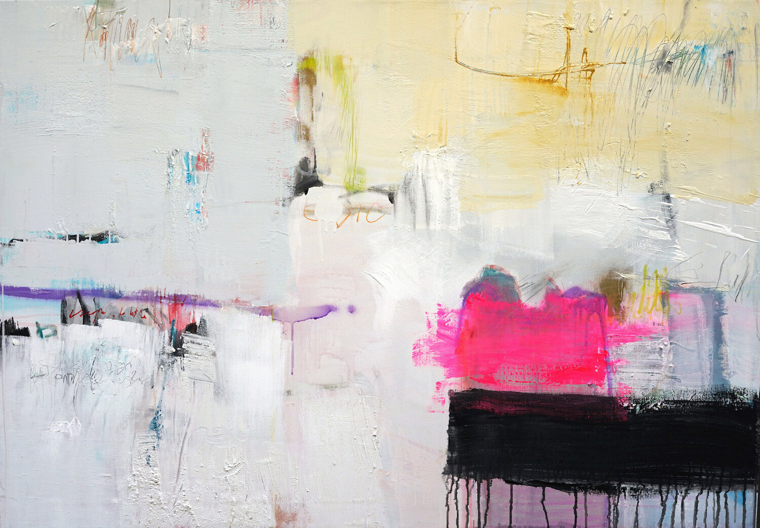 PAISAJE SOBRE ROSA Bruno Vázquez Original painting for sale