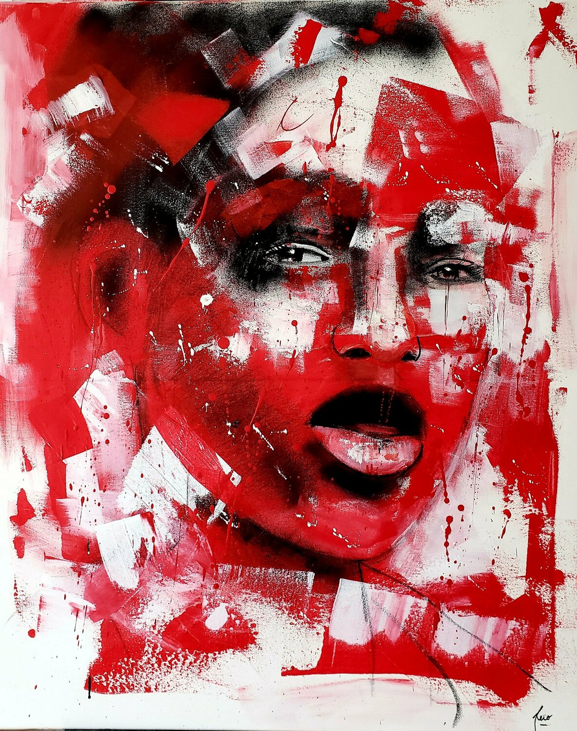 Redlight#1 Peïo Original painting for sale