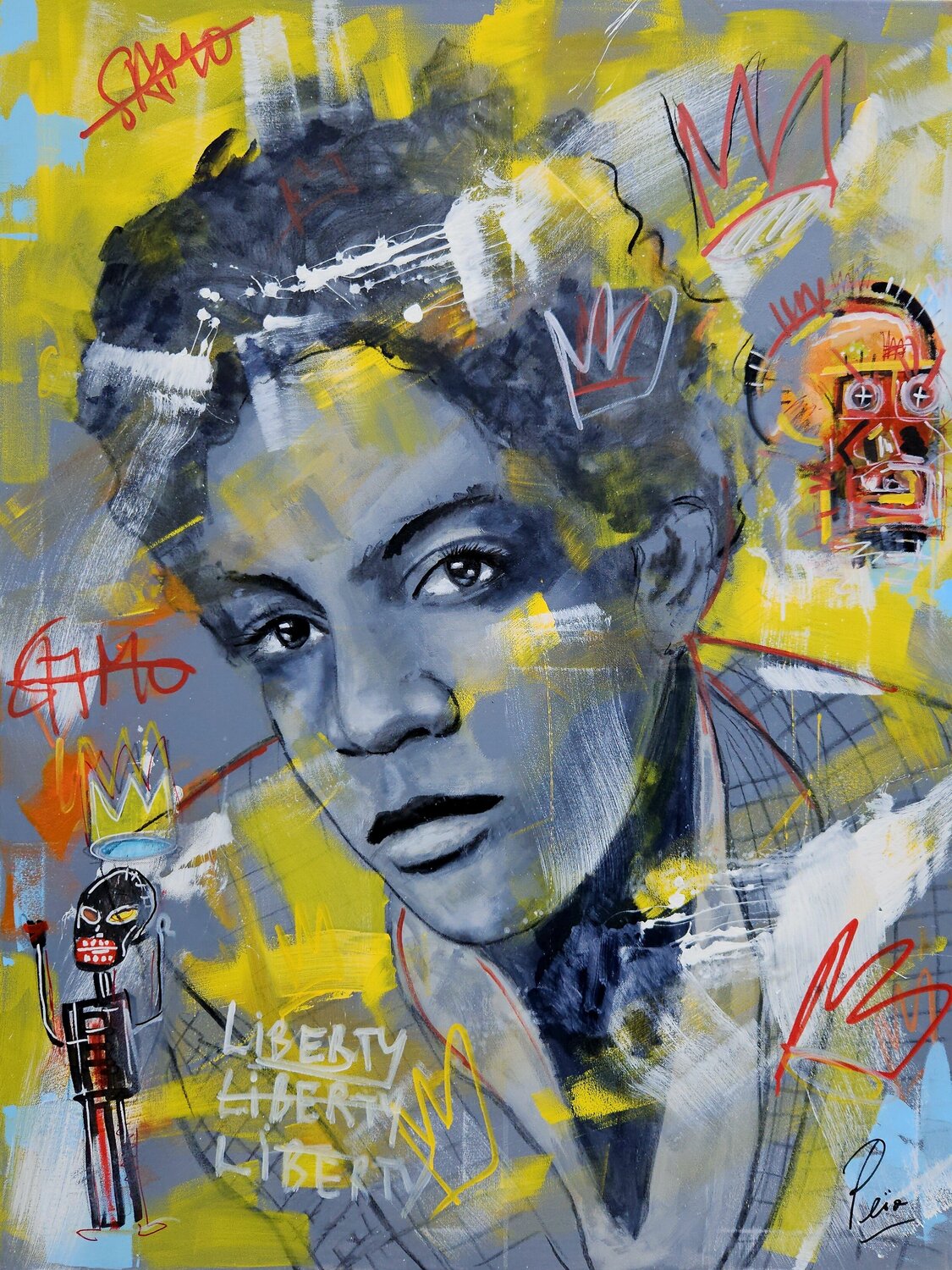 BASQUIAT Peïo Original painting for sale