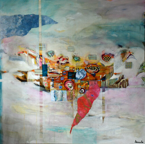 Papillonnements by Dominique Desmeules, Painting for Sale on Select