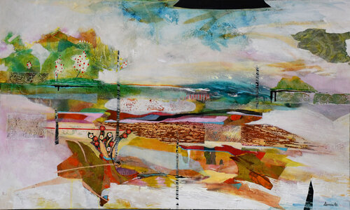 Une histoire à raconter by Dominique Desmeules, Painting for Sale on Select