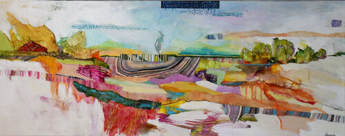 Sur un air d'aller by Dominique Desmeules, Painting for Sale on Select