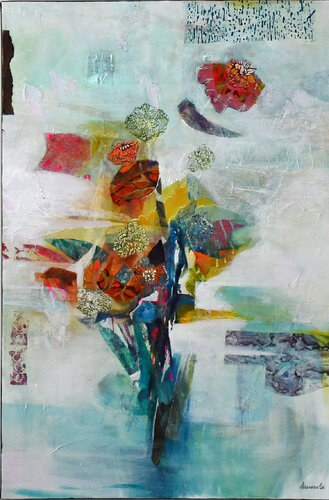 Se poser en équilibre by Dominique Desmeules, Painting for Sale on Select