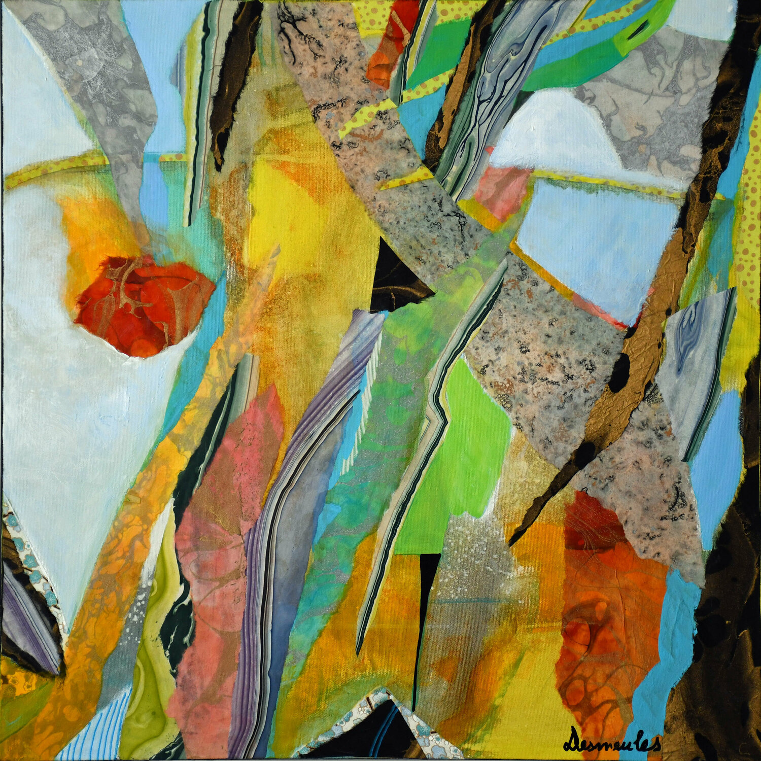 Forêt tropicale Dominique Desmeules Original painting for sale