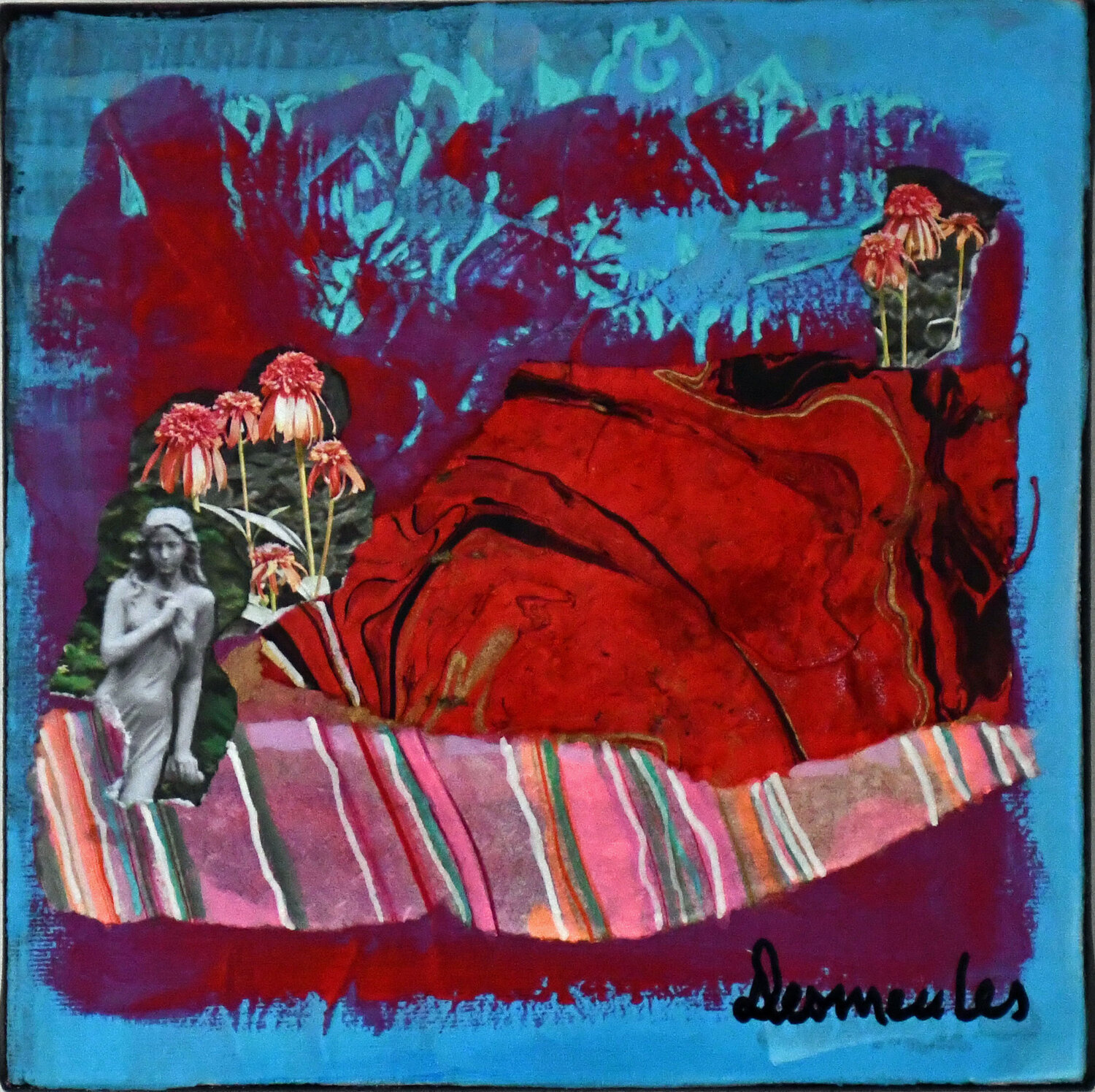 Le jardin de l'artiste 1 Dominique Desmeules Original painting for sale
