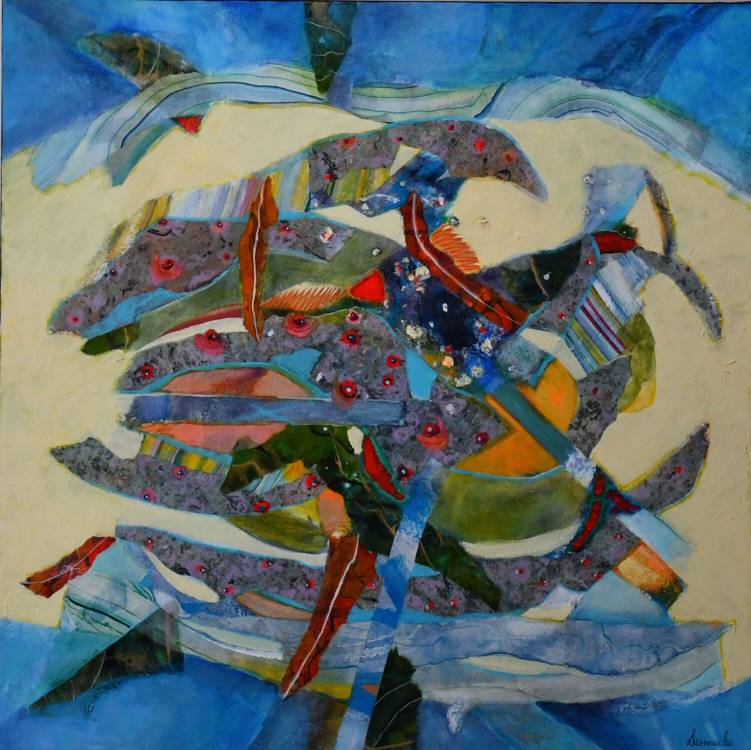 Fragments d'univers Dominique Desmeules Original painting for sale